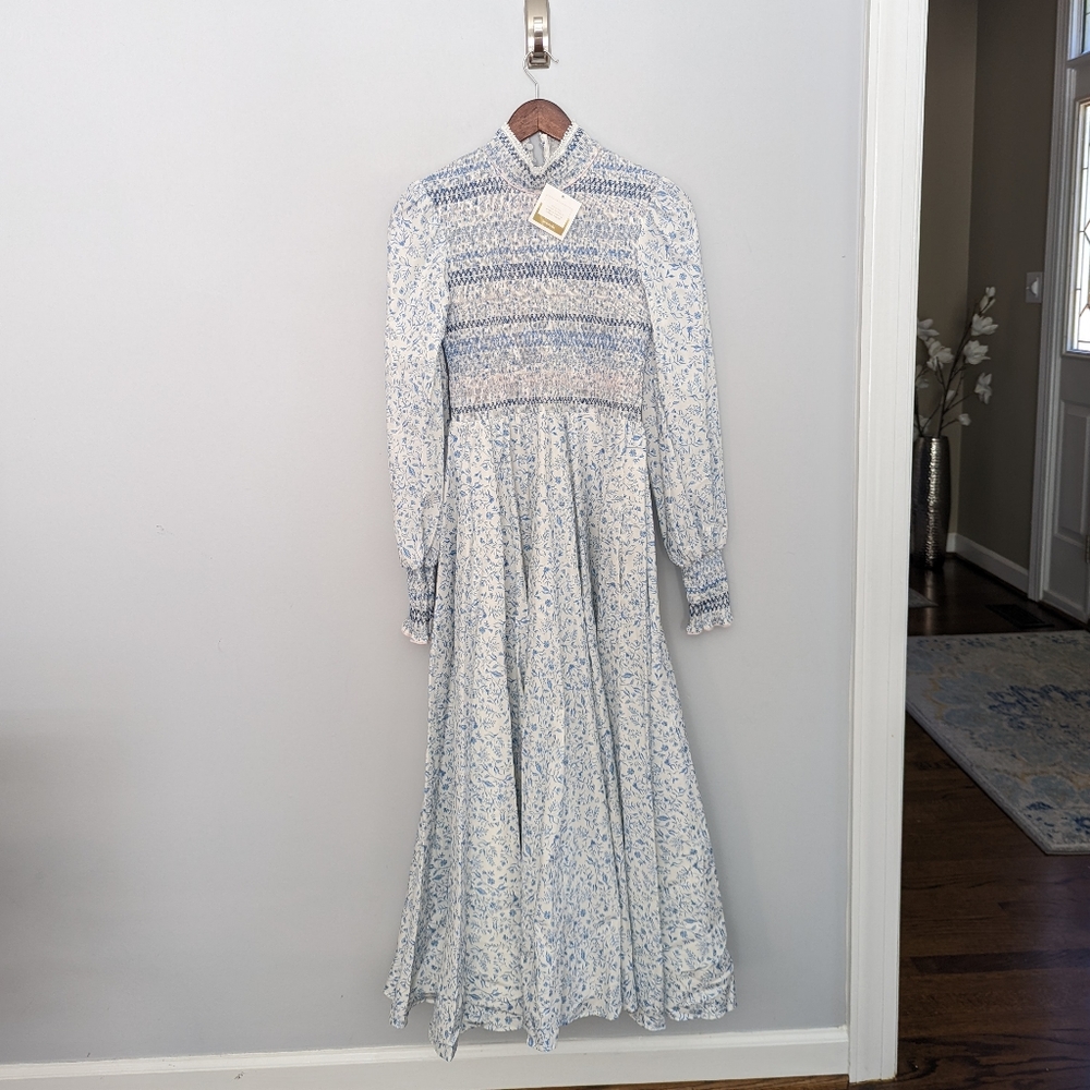 Dondolo Smocked Floral Maxi Dress Size Small